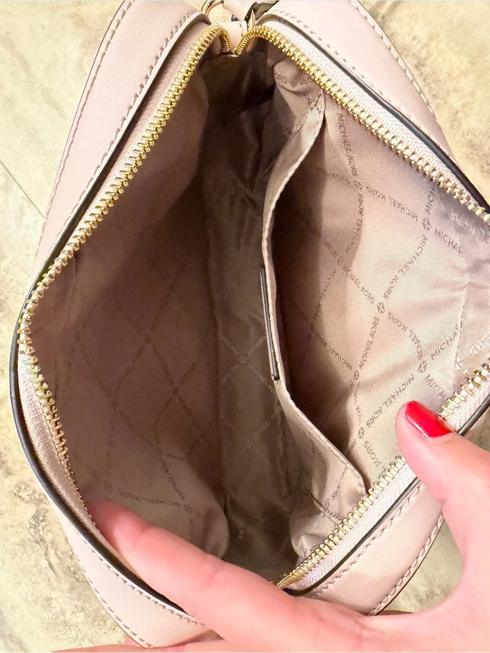 Michael Kors Blush Pink Leather Crossbody Bag